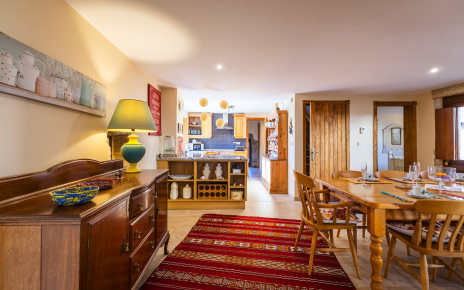 Dining area and kitchen